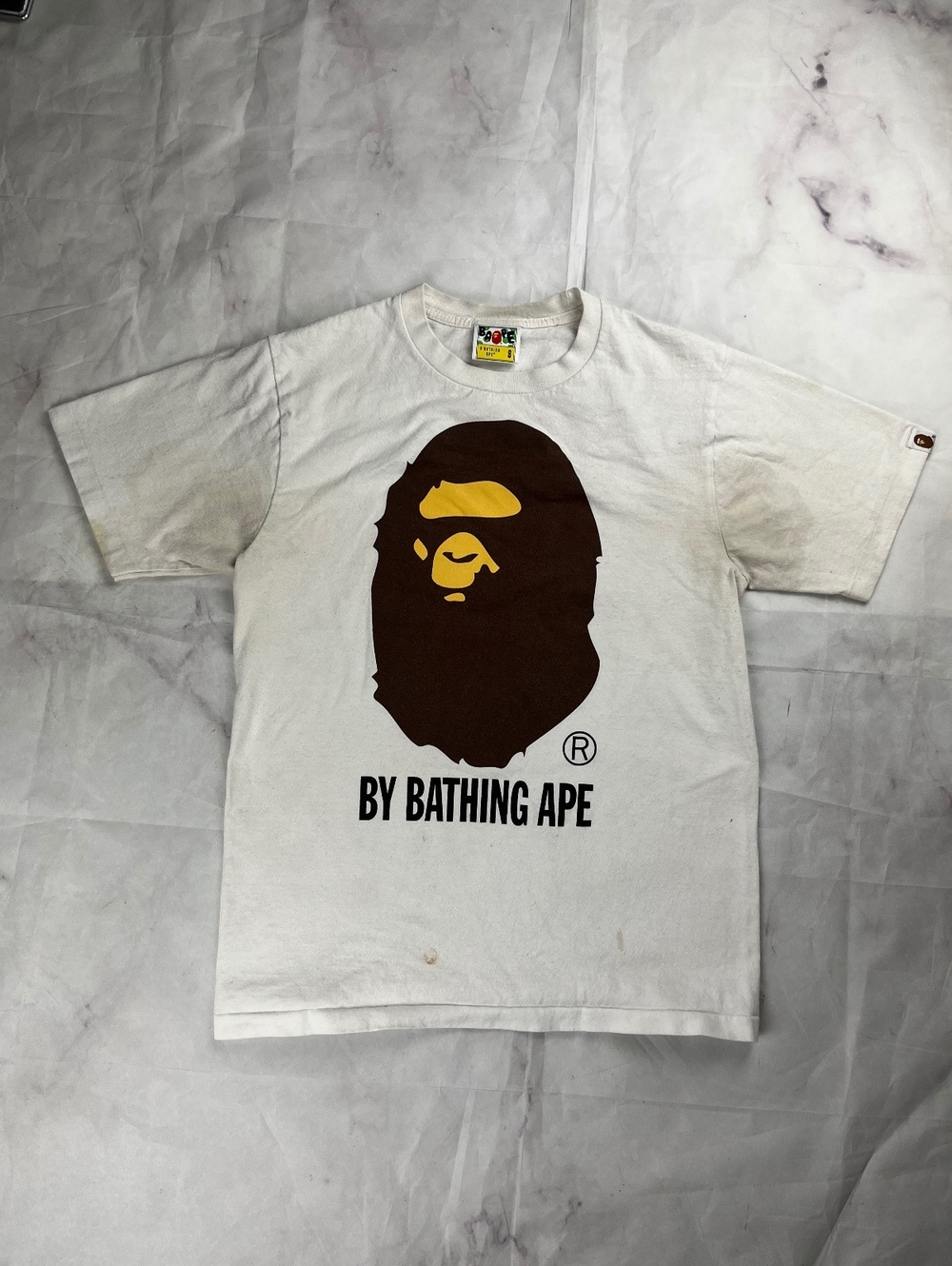 A Bathing Ape White Graphic T-Shirt Small